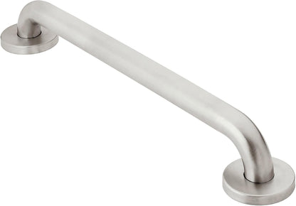 Home Care Bathroom Safety 24 Inch Stainless Steel Handicap Grab Bar for Bathtub and Shower, Slip Resistant Peened Texture, Elderly Assistance Product, Polished Brass, R8724P
