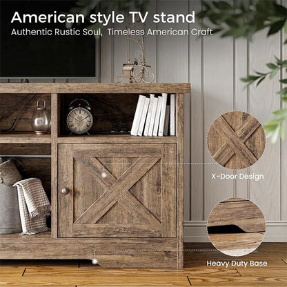 TV Stand for 65 Inch TV, Entertainment Center, Gray Oak, view 6