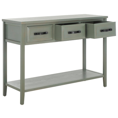 Safavieh Home Collection Aiden Ash Grey 3-Drawer Bottom Shelf Console Table