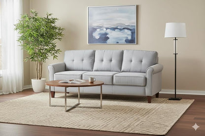 68" Tufted Modern Sofa, Chaise Lounge with Stable Structure
