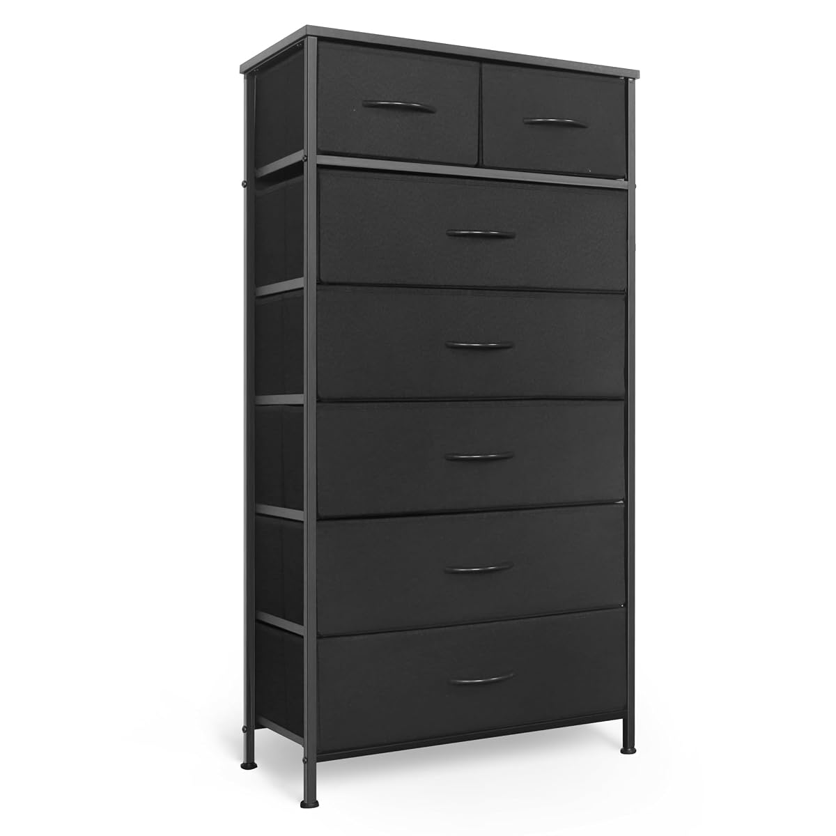 Tall Dresser for Bedroom, Vertical Storage Organizer Tower with 7 Drawers