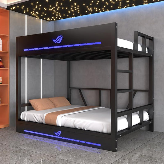 Metal Bunk Bed Frame, Double Deck Bunk Bed,Motel Double Deck Bed, view 2