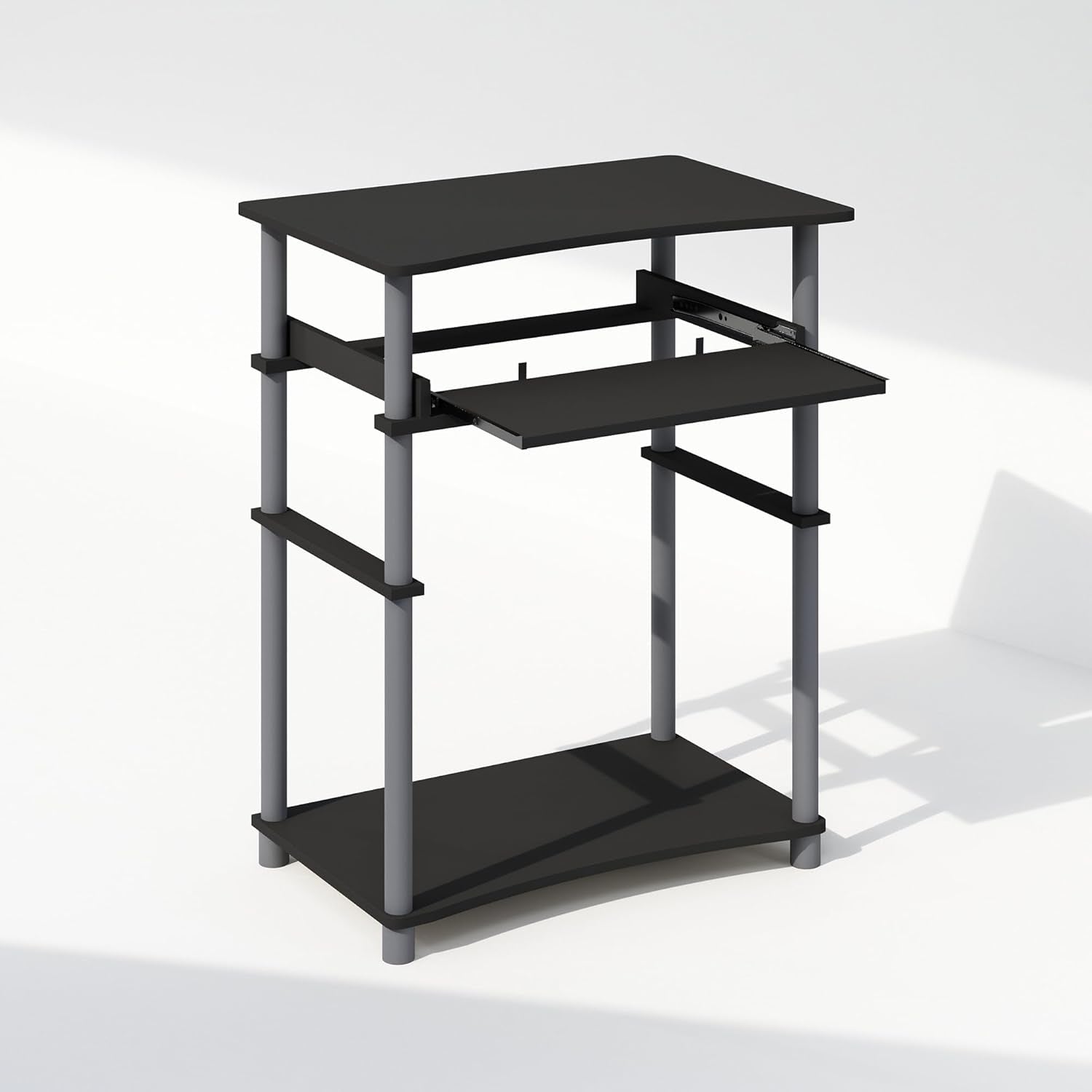 Home Desk, Gaming Desk with Keyboard Tray, Computer Desk, Office Writing Desk for Home Office, Bedroom, Black