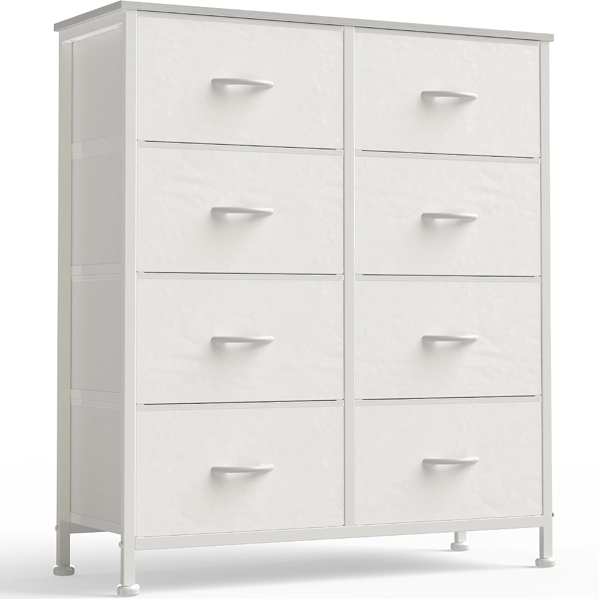 8 Drawer Storage Dresser for Bedroom, White Closet Organizers Units
