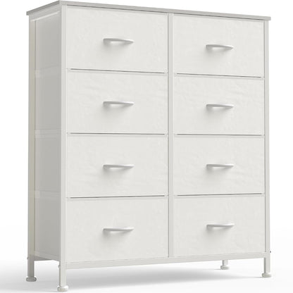 8 Drawer Storage Dresser for Bedroom, White Closet Organizers Units