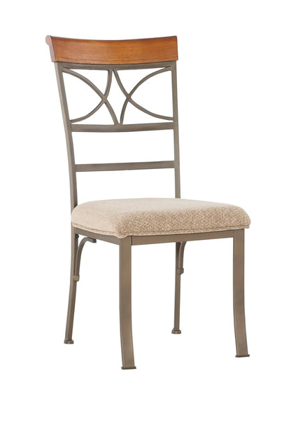 Hamilton Pewter and Bronze Metal Dining Chair Set of 2 by Powell