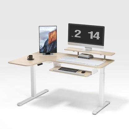 55 Inch L Shaped Electric Standing Desk