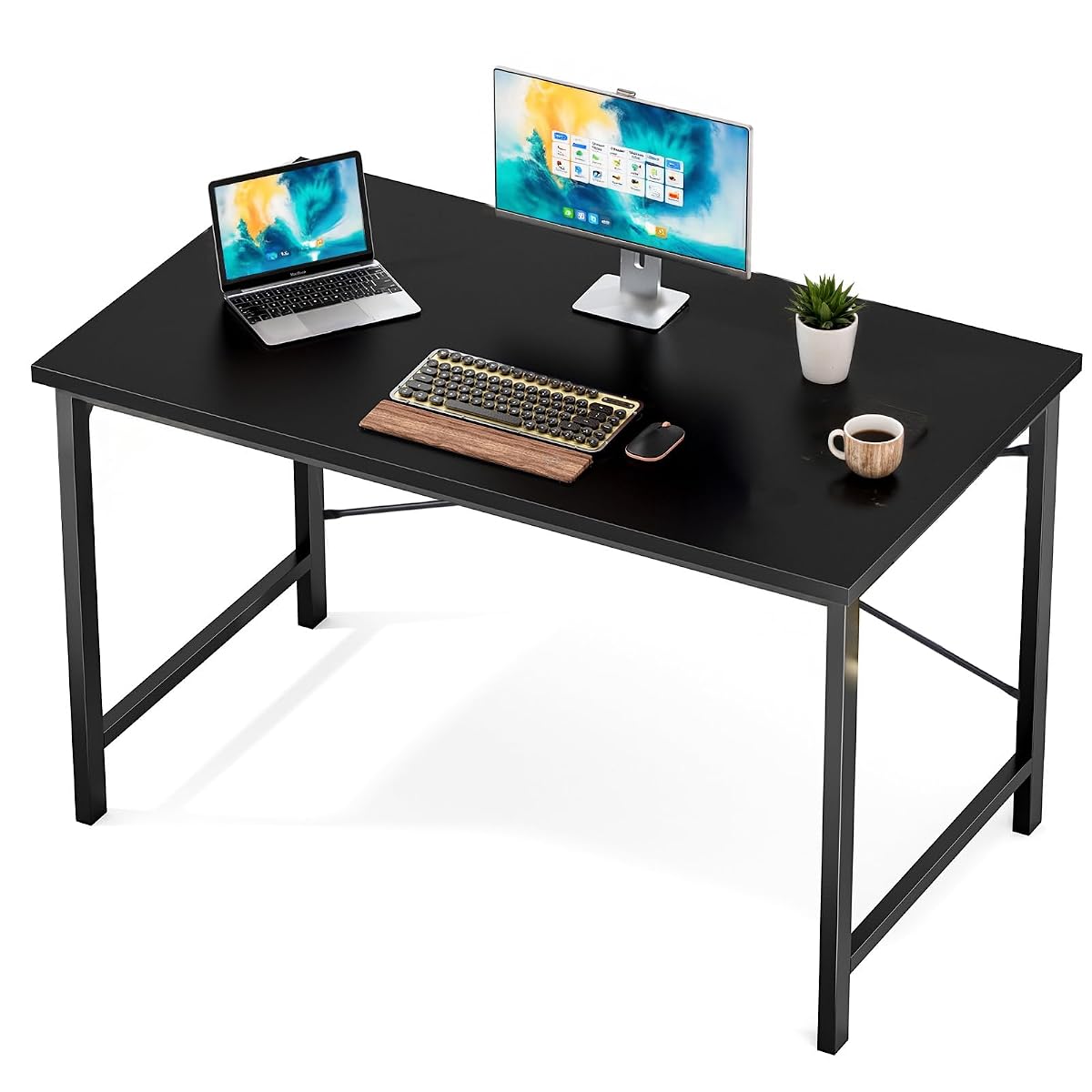 48-Inch Computer Desk for Bedroom, Black