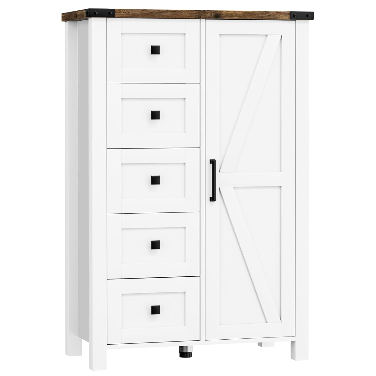 Farmhouse Dresser Storage Cabinet Chest of Drawer for Bedroom