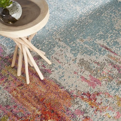 Home Celestial Sealife 7'10" x 10'6" Area Rug - Easy Clean, Non Shedding, Bed Room, Living Room, Dining Room, Kitchen (8' x 11')