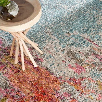 Home Celestial Sealife 7'10" x 10'6" Area Rug - Easy Clean, Non Shedding, Bed Room, Living Room, Dining Room, Kitchen (8' x 11')