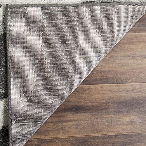 SAFAVIEH Adirondack Collection Runner Rug - 2'6" x 8', Charcoal & Ivory, Modern Wave Design, Non-Shedding & Easy to Clean, Ideal for Hallway, Foyer, Entryway, Kitchen, Bedroom (ADR125R)