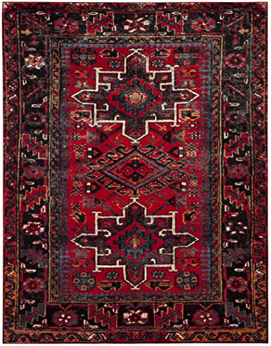 SAFAVIEH Area Rug 8x10 - Vintage Hamadan Collection - Large - Red & Multi, Traditional Persian Design, Non-Shedding & Easy to Clean, Ideal for Living Room, Bedroom, Dining Space (VTH211A)