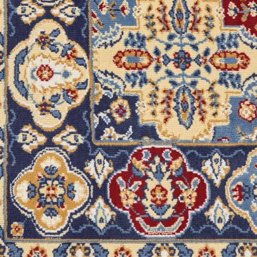 Home Grafix Multicolor 5'3" x Round Area Rug - Easy Clean, Non Shedding, Bed Room, Living Room, Dining Room, Kitchen (5' x Round)