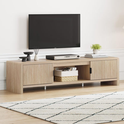 TV Stand for TVs up to 75/65/55 Inch, Wood Entertainment Center with Storage