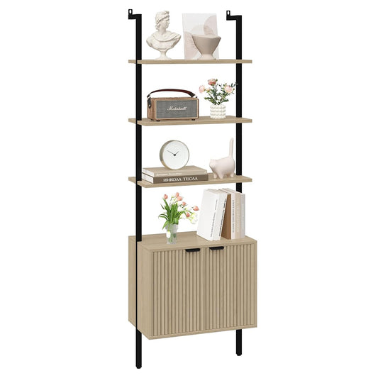 73" Tall Bookshelf with Cabinet