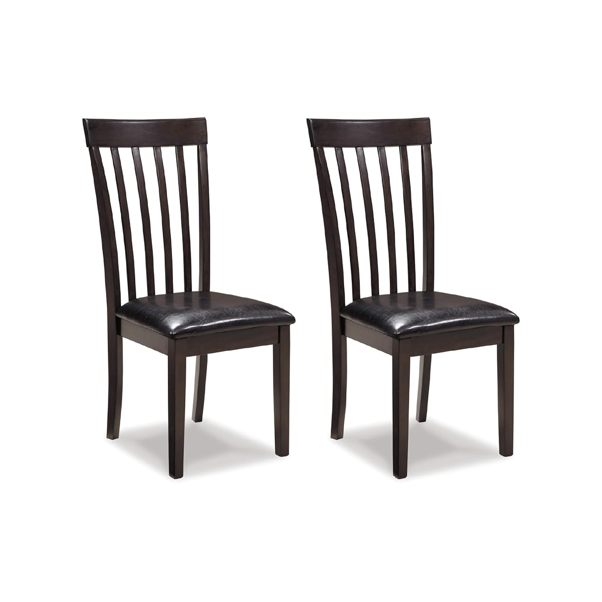 Signature Design by Ashley Hammis Rake Back Dining Room Chair, Set of 2, Dark Brown