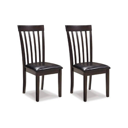 Signature Design by Ashley Hammis Rake Back Dining Room Chair, Set of 2, Dark Brown