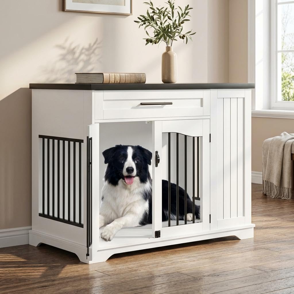 Dog Crate, 44 Inch Dog Crate Furniture End Table