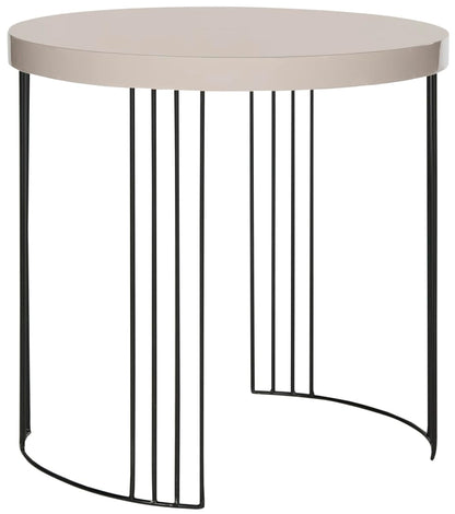 Safavieh Home Collection Kelly Mid-Century Modern Taupe and Black Side Table
