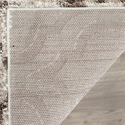 SAFAVIEH Hudson Shag Collection Runner Rug - 2'3" x 8', Ivory & Beige, Moroccan Design, Non-Shedding & Easy Care, 2-inch Thick Ideal for High Traffic Areas in Living Room, Bedroom (SGH284D)