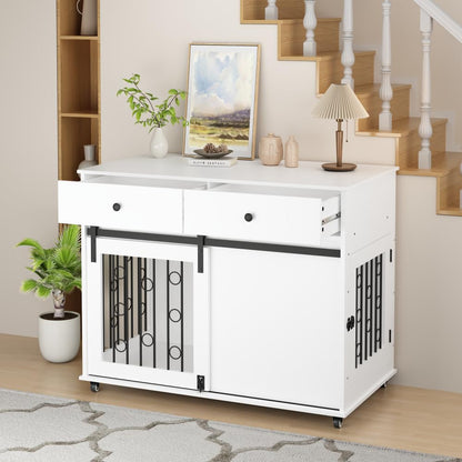 Dog Crate Furniture Wooden Dog Crate Pet Kennel, Dog Cage End Table