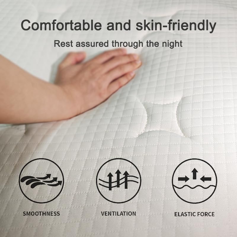 Queen Size Mattress in a Box 10 Inch Pocket Spring Queen Bed Mattress, view 4