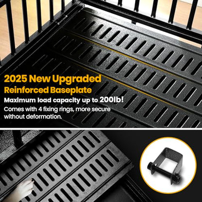 38 Inch Heavy Duty Dog Crate,Upgraded Reinforced Baseplate, view 3