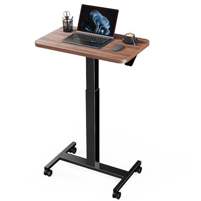 Mobile Standing Desk, Wider Height Adjustable Computer Desk
