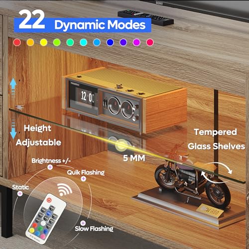 TV Stand for 75/80/85 inch TV, LED Gaming Entertainment Center, view 5