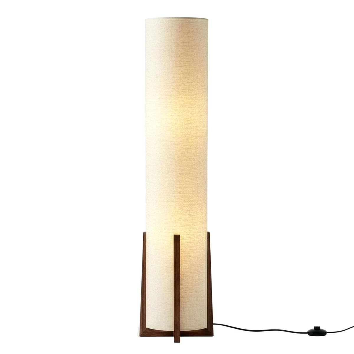 Parker Paper Lantern Floor lamp, 48 Inch Tall Lamp with Wood Frame, Asian Design for Bedroom, Decorative Tower Shade Lamp for Living Rooms & Offices, Great Living Room Décor