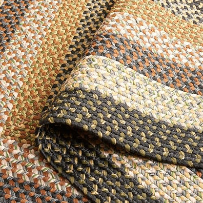 SAFAVIEH Braided Indoor/Outdoor Washable Accent Rug 2'6"x5', Multi BRD308A | 1/4" Pile, Machine Washable, Easy Care, Polypropylene Fibers, Handwoven, Hallway, Kitchen, Entryway, Mudroom