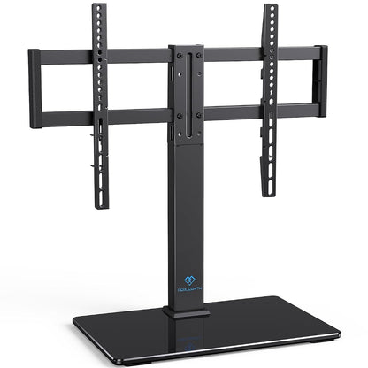 Universal Swivel TV Stand for 32-75 inch TVs, Table Top TV Stand Base up to 99 lbs, 4 Height Adjustable Universal TV Legs with Tempered Glass Base, Max VESA 600x400mm, PSTVS02-N1