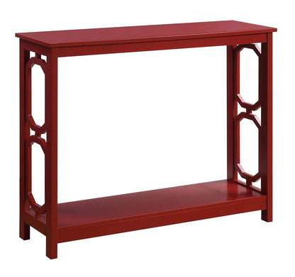 Omega Console Table, Cranberry Red