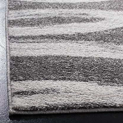 SAFAVIEH Adirondack Collection Runner Rug - 2'6" x 8', Charcoal & Ivory, Modern Wave Design, Non-Shedding & Easy to Clean, Ideal for Hallway, Foyer, Entryway, Kitchen, Bedroom (ADR125R)