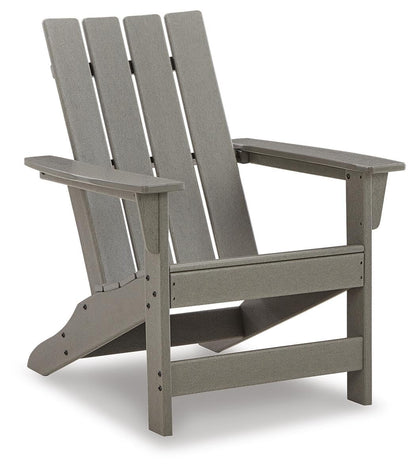 Signature Design by Ashley Visola Outdoor Patio HDPE Weather Resistant Adirondack Chair, Gray