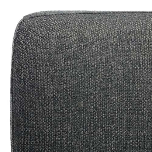 Safavieh Couture Home Opal Mid-Century Slate Grey Linen Tufted Arm Chair