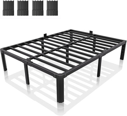 Full Metal Bed Frame 14 Inch, Heavy Duty Platform, No Box Spring Needed