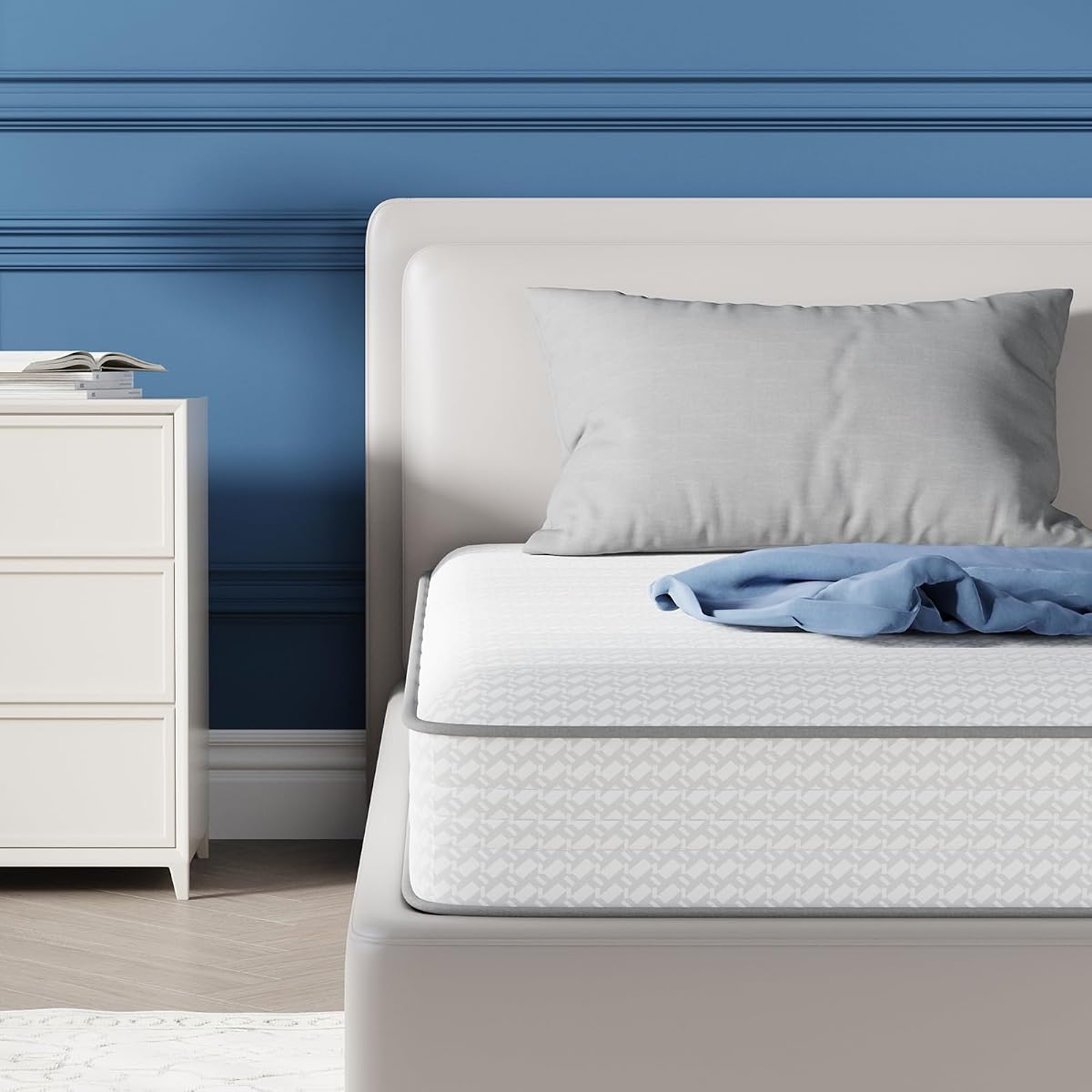 SleepSphere Twin Mattress 8 Inch in a Box, Hybrid Medium Plush