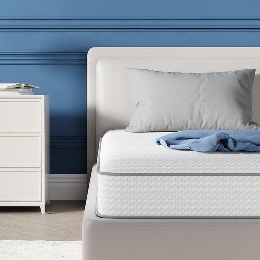 SleepSphere Twin Mattress 8 Inch in a Box, Hybrid Medium Plush