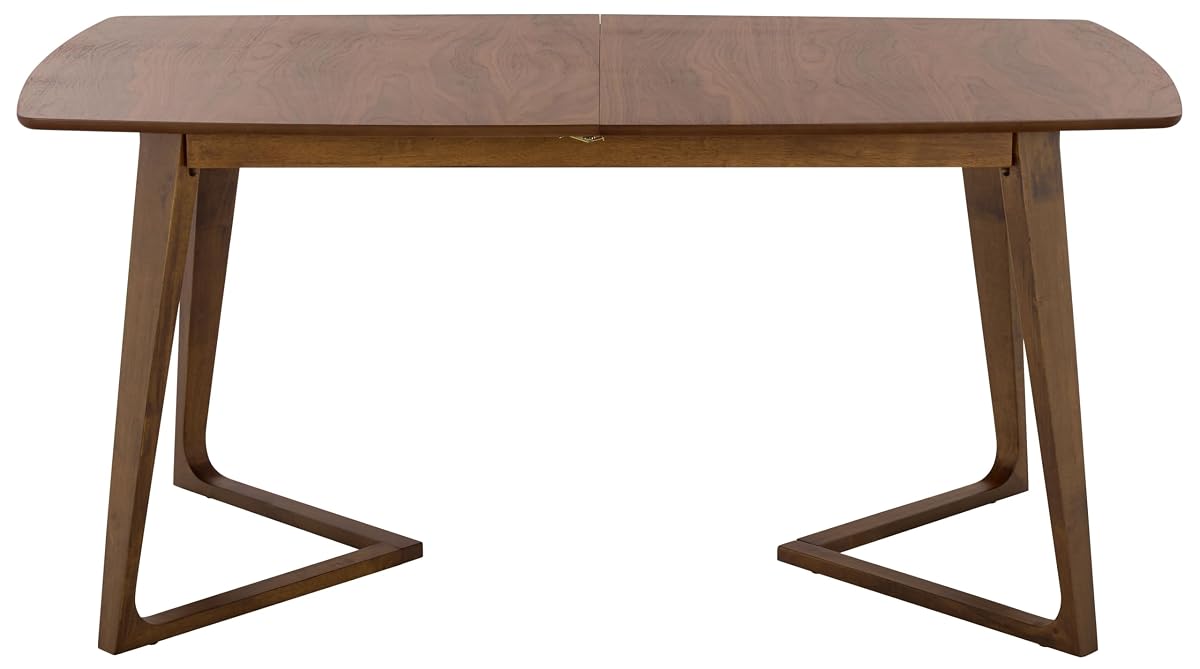 SAFAVIEH Furniture - Alissa 63" - 83" Extendable Dining Table - Walnut Wood - Modern Expandable Dining Table - Ideal for Dining Room, Kitchen (DTB4301A)