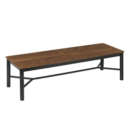 Ashlan 110Inch Dining Table Solid Wood Walnut Finish Modern Kitchen Room Entertaining Home Furniture Quality Stylish Elegant Durable Refined Versatile Contemporary