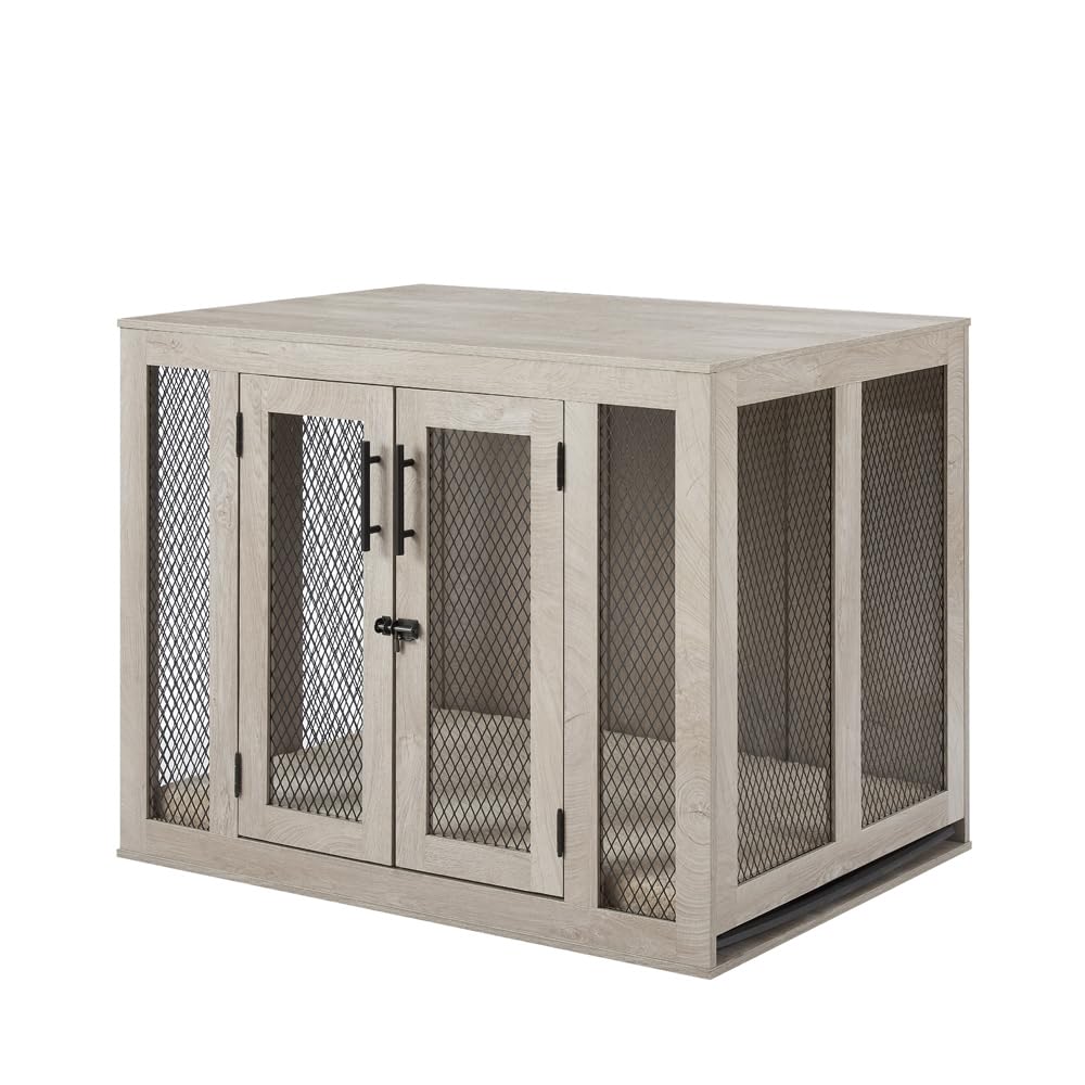 38.5 Inch Large Dog Crate Furniture, Wooden Kennel for Large Breed