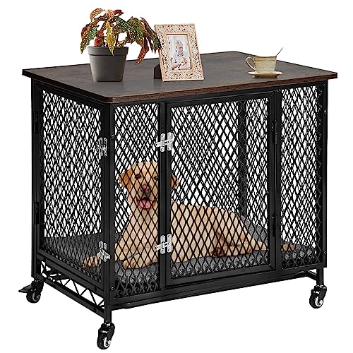 Dog Crate Furniture Movable Side End Table Indoor Dog Kennel for Small Medium, view 2