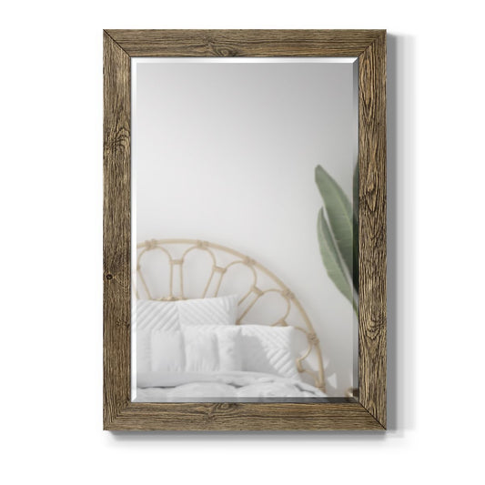 Rectangular Dark Room Walnut Wooden Framed Body Mirror Decor Farmhouse Wall