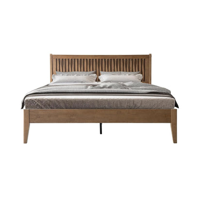 Queen Size Bed Frame with Headboard & Footboard Solid Wood Platform Bed
