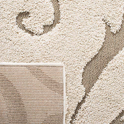 SAFAVIEH Florida Shag Rug 3'3"x5'3", Soft Plush Cream & Beige SG455-1113, view 7