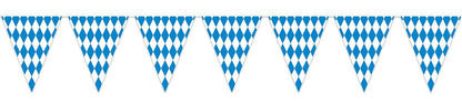 Beistle Plastic Oktoberfest Bavarian Pennant Banner For German Theme Party Supplies