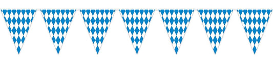 Beistle Plastic Oktoberfest Bavarian Pennant Banner For German Theme Party Supplies