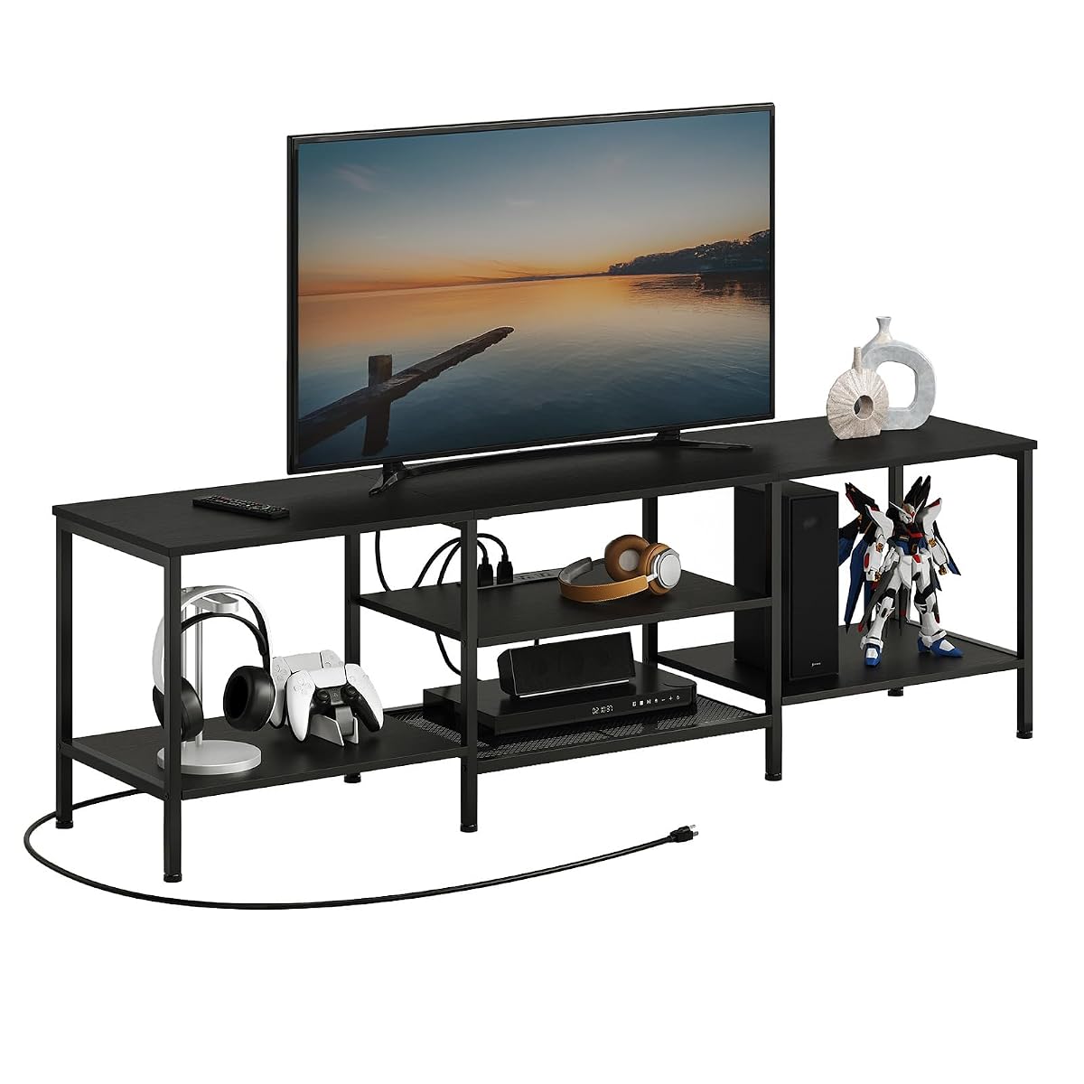 TV Stand with Power Outlets to 75 Inches